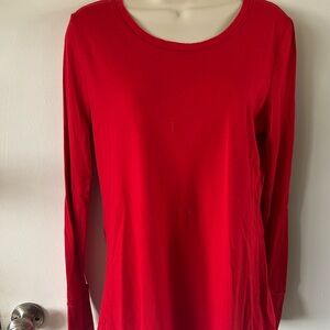 Red Long Sleeve Top M